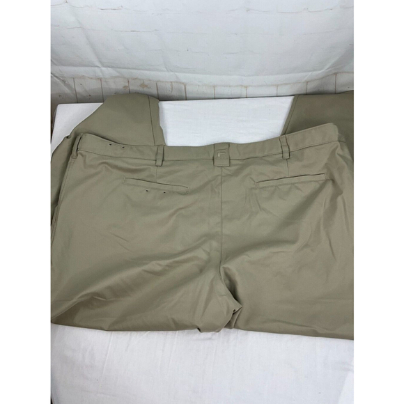 COPY - Men’s Fila Sport Golf Khaki Chino Pants Size 50 Beige Straight Leg Flat … - Picture 4 of 5